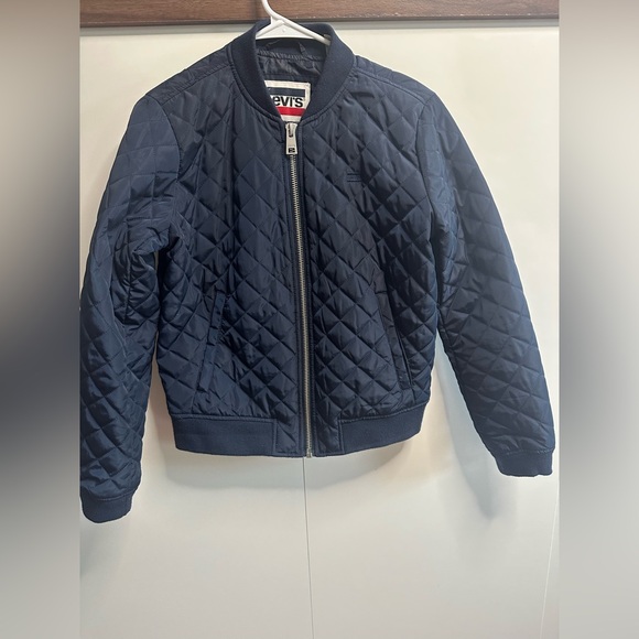 Levi's Navy Quilted Bomber Jacket - Picture 2 of 7